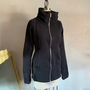 LULULEMON Zip Jacket Moto Sweater Capsule Athleisure Black High Neck Warm medium